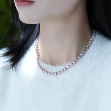 Natural Baroque Freshwater Pearl Necklace 925 Sterling Silver for Women  Wedding Party Jewelry