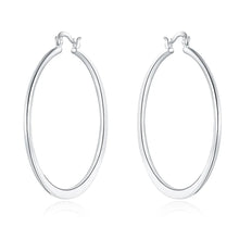 925 Sterling Silver Classic 55mm Big Circle Hoop Earrings Women Party Gift Fashion Charm Wedding Engagement Jewelry
