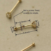 Nose Rings and Studs, Body Jewelry, 14K Real Gold, Custom.