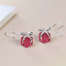 925 Sterling Silver Colorful Crystal Glass Dangle Earrings For Women Gift Shape Designer Chic Unique Earring 2024 New