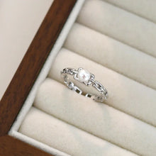 4-5mm Natural Freshwater Pearl Ring 925 Sterling Silver Party Jewelry for Women