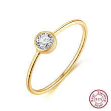 925 Sterling Silver Minimalism AAAA Zircon Stacking Rings for Women Simple Finger Rings Birthday Jewelry Gift APR26