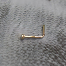 14K Gold L-Shaped Nose Ring | Hypoallergenic & Stylish Nose Jewelry | Comfort Fit for Everyday Wear kj462