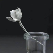 925 Sterling Silver 3D Tulip Flower Brooches For Women Aesthetic Plant Chic Clothing Accessories Pins  New Party Gift