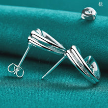 Love Heart Stud Earring 925 Sterling Silver Wedding Engagement Woman Fashion Party Charm Jewelry