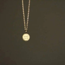Pure 14K Gold Lucky Coin Necklace, Goodluck Transfer Chic Pendant, Lucky Coin, kj206
