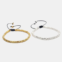 Handmade Braided Simple Retro Beads Bracelet For Men Women Multi Faceted Tibetan Silver Beaded Bracelet Friendship DIY Jewelry