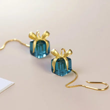 925 Sterling Silver Colorful Crystal Glass Dangle Earrings For Women Gift Shape Designer Chic Unique Earring 2024 New