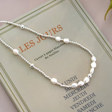 Natural Baroque Pearl Choker Necklace 925 Sterling Silver Jewelry for Women New Trend