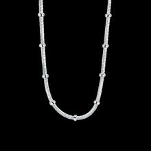 925 Sterling Silver 18-24 Inch 2mm Snake Chain Beads Necklace For Women Man Fashion Wedding Engagement Jewelry