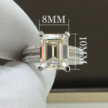 Real 18K Gold AU750 4 Carat D VVS Moissanite Vintage Ring with Certificate Ladies Jewelry Wedding Anniversary Gift