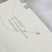 7-8mm White Natural Freshwater Pearl Necklace 925 Sterling Silver for Women New Fashion