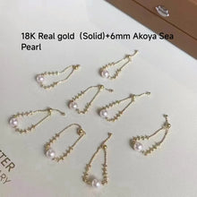 18K Real Gold Bead Chain Bracelet With 6mm High Luster Pink Akoya Saltwater Pearl Dainty Elegant Fine Jewelry For Women