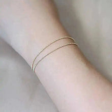 14K Gold Bean Necklace, Japanese Design, Delicate and Shiny, Very Fine, Au585 Girl Chain, kj479