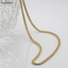 Genuine 18K Gold Mens Necklace Real Gold Link Flat Jewelry 2023 Trend Luxury Cuban Neck Chains Golden Choker for Women