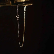 Pure 14K Gold Bracelet for Female, Bare Chain, Simple Plain Chain, Fine and Light Gold, kj444