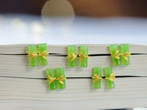 18K Real Gold Natural Jade Bamboo Jewelry Set AU750 Solid Gold Hetian Jade Ear Studs Nephrite Chain Bracelets Precious Jewelry