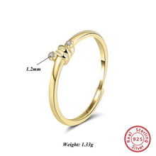 925 Sterling Silver Open Ring With AAAA Cubic Zirconia Decor Twist Design Minimalism Style Finger Ring Present APR38
