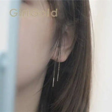 GOLDtutu 14K Gold Earline Chain Earring, Mini, Dainty, Simple Style, Women's Gift, kj48