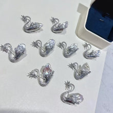 Special Design Elegant Pearl Jewelry S925 Baroque Freshwater Colorful Pearl White Swan Pin Jewellery for Occasion