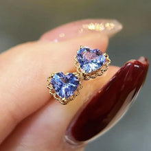 Exquisite 925 Sterling Silver Heart  Shaped Stud Earrings A Captivating Blend of Elegance and Romance