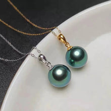Peacock Green Pearl Pendant, 10-11mm Natural Pearl, 925 Sterling Silver Bail, Elegant Necklace Gift AAA111