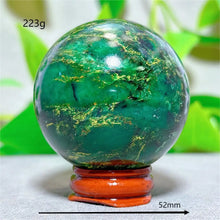 Emerald  Sphere Golden stripe Crystal Natural Quartz Stone Home Decoration Minerals Reiki Gifts Craft Energy Healing Spiritual