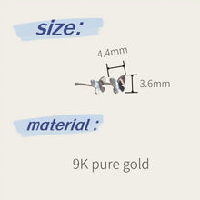 GOLDtutu 9k Gold Butterfly Earring for Women, Hypoallergenic Earrings, Fine Jewelry kj515