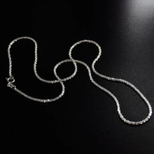 S925 Sterling Silver Necklace 2mm Sparkling Collarbone, Sweater Chain, High Charm Jewelry Gift Women