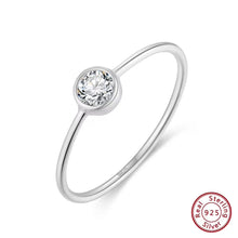 925 Sterling Silver Minimalism AAAA Zircon Stacking Rings for Women Simple Finger Rings Birthday Jewelry Gift APR26