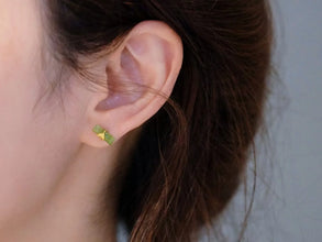 18K Real Gold Natural Jade Bamboo Jewelry Set AU750 Solid Gold Hetian Jade Ear Studs Nephrite Chain Bracelets Precious Jewelry