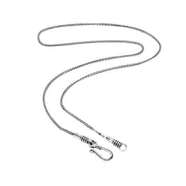925 Sterling Silver Vintage Braided Sweater Chain Twist-off Detachable Men&#39;s and Women&#39;s Punk Jewelry Accessories