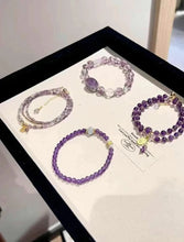 Byzantium Custom White/Pink Crystal Amythest Rose Quartz Aquamarine Turquoise Beaded Bracelet Choker Natural Crystal Gems String