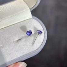 Exquisite 925 Sterling Silver Heart  Shaped Stud Earrings A Captivating Blend of Elegance and Romance