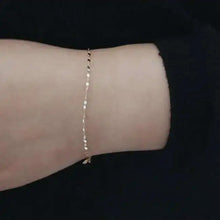 14K Gold Bracelet, Japanese Design, Exquisite Shining Lips, Kiss Word