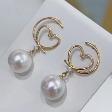 Perfect AAAAA Diamond-Set Pearl Earrings Edison Pearl 18k Gold Earring Women's Party Accessories SE62
