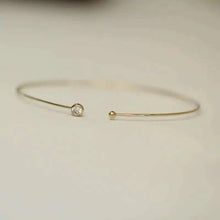 14K Real Gold Simple Bracelet, Fine Jewelry, Female, kj203