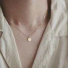 Pure 14K Gold Lucky Coin Necklace, Goodluck Transfer Chic Pendant, Lucky Coin, kj206