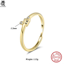 925 Sterling Silver Open Ring With AAAA Cubic Zirconia Decor Twist Design Minimalism Style Finger Ring Present APR38