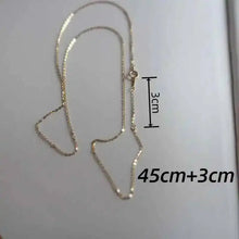 GOLDtutu Genuine 14K Solid Gold Necklace, Minimal Simple Style Neck Chain, Fine Jewelry, Real Au585 for Women, Girl, 2022, kj159