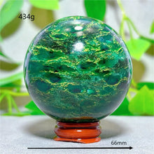 Emerald  Sphere Golden stripe Crystal Natural Quartz Stone Home Decoration Minerals Reiki Gifts Craft Energy Healing Spiritual