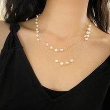 925 Sterling Silver Natural Baroque Freshwater Pearl  Necklace Long Sweater Chain for Women