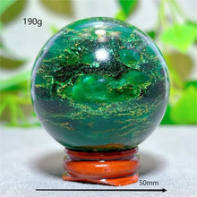 Emerald  Sphere Golden stripe Crystal Natural Quartz Stone Home Decoration Minerals Reiki Gifts Craft Energy Healing Spiritual
