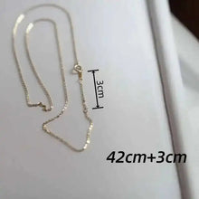 Genuine 14K Solid Gold Necklace, Minimal Simple Style Neck Chain, Fine Jewelry, Real Au585 for Women, Girl, 2022, kj159