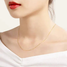 18k gold necklaces karat gold o shape chains necklace rolling chians au750 stamp