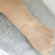 14K Real Gold Simple Bracelet, Fine Jewelry, Female, kj203