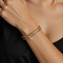 Real 925 Silver Tricolor Three Strands Layered Bracelets For Women Italian Jewelry Trendy Luxury Bracelet 17.5cm/19cm