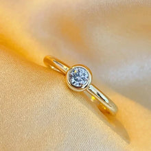 18K White Yellow Gold 1 Carat Round Moissanite Lab Diamond Bazel Set Wedding Bridal Engagement Band Finger Ring Luxury Jewelry