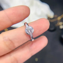 18K White Yellow Gold 1 Carat Round Moissanite Lab Diamond Bazel Set Wedding Bridal Engagement Band Finger Ring Luxury Jewelry