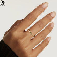 925 Sterling Silver Open Ring With AAAA Cubic Zirconia Decor Twist Design Minimalism Style Finger Ring Present APR38